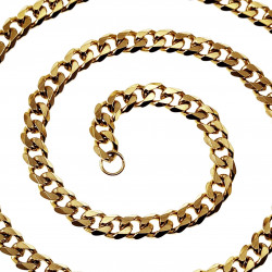 60cm x 8mm Ketting Heren - Cubaanse-Stijl - Verguld Roestvrij Stalen