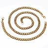 60cm x 8mm Ketting Heren - Cubaanse-Stijl - Verguld Roestvrij Stalen