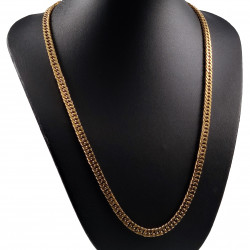 60cm x 6mm Gourmet Ketting Heren - Verguld Stalen - Schakelketting