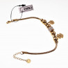 Armband Dames Stalen Goud Kleur Geluksarmband Klavertje Vier Kralen