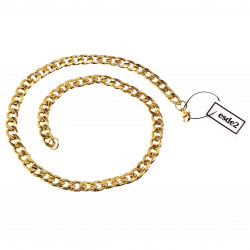 56cm x 9mm Cubaanse Ketting Heren Geel Verguld Stalen Schakelketting