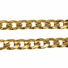 56cm x 9mm Cubaanse Ketting Heren Geel Verguld Stalen Schakelketting