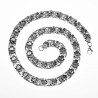11mm Platte Koningsketting Heren - Stalen Zilverkleur - Schakelketting