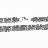 11mm Platte Koningsketting Heren - Stalen Zilverkleur - Schakelketting