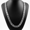 11mm Platte Koningsketting Heren - Stalen Zilverkleur - Schakelketting