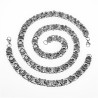 11mm Platte Koningsarmband Heren - Stalen Zilverkleur - Schakelarmband