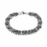 11mm Platte Koningsarmband Heren - Stalen Zilverkleur - Schakelarmband