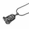 70cm x 3mm Jasseron Ketting + Jesus Hanger Heren - Stalen Zilverkleur - Hoofdhanger Geliefde Jezus Christus