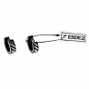 ∅13mm Oorringen Dames Heren RVS Zwarte PVD Coating Oorbellen met Sneden