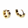 ∅13mm Oorringen Dames Heren Verguld RVS Gouden oorbellen met Sneden