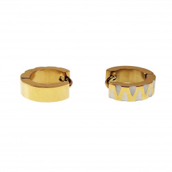 ∅13mm Oorringen Dames Heren Verguld RVS Gouden oorbellen met Sneden