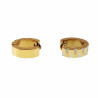 ∅13mm Oorringen Dames Heren Verguld RVS Gouden oorbellen met Sneden