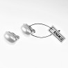 Grote Oorclips Dames Ovale Parel  Zilver Kleur Witte Clip-on Oorbellen