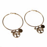 60mm Levensboom Oorringen Dames Stalen Goud Kleur Bescherming Orbellen