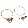 60mm Levensboom Oorringen Dames Stalen Goud Kleur Bescherming Orbellen