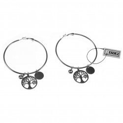 60mm Levensboom Oorringen Dames Stalen Zilver Kleur Bescherming Orbellen
