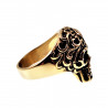 Schedel Ring Heren - Doodskoop - Verguld Stalen - Stoer Biker Ring