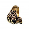 Schedel Ring Heren - Doodskoop - Verguld Stalen - Stoer Biker Ring