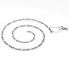 4mm Figaro Ketting Dames - Heren - Stalen Zilverkleur - Schakelketting