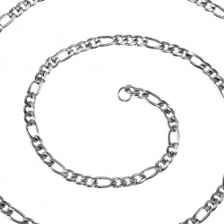 5mm Figaro Ketting Dames - Heren - Stalen Zilverkleur - Schakelketting