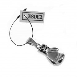 70cm x 3mm Jasseron Ketting + Bokshandschoen Hanger Heren - Edelstaal Zilverkleur