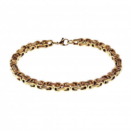 23cm 6mm Vierkant Koningsarmband Heren Verguld Staal Schakelarmband