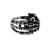 Ring Heren - Hand Skelet Design - Roestvrij Stalen Zilverkleur