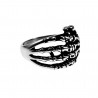 Ring Heren - Hand Skelet Design - Roestvrij Stalen Zilverkleur