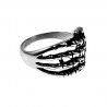 Ring Heren - Hand Skelet Design - Roestvrij Stalen Zilverkleur