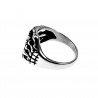 Ring Heren - Hand Skelet Design - Roestvrij Stalen Zilverkleur