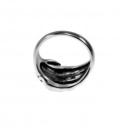 Ring Heren - Hand Skelet Design - Roestvrij Stalen Zilver Kleur