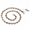 60cm x 9mm Koffieboon Ketting Unisex - Stalen Goudkleur-Zilverkleur - Schakelketting