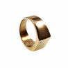 Zegelring Heren Stalen Gepolijst Goud Kleur Ring met Zirkonia Steen