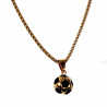 60cm x 3mm Jasseron Ketting + 3D Voetbal Hanger Unisex - Verguld Roestvrij Staal - Voetbalhanger Dames - Heren