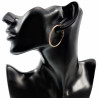 Ø40mm Oorbellen Dames -  Rosé Gold Plated - Oorringen Platte -Design