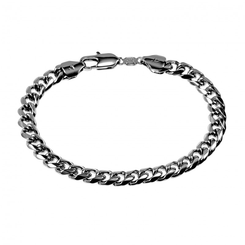 21cm x 7mm Cubaanse Armband Dames Heren Gerhodineerd Schakelarmband 21cm x 7mm Cubaanse Armband Dames Heren Gerhodineerd Schakelarmband
