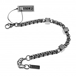 Armband Dames Stalen Kubus Design Vierkante Schakelsarmband
