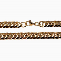 60cm x 8,5mm Ketting Heren - Cubaanse-Stijl - Verguld Roestvrij Staal