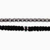 Handgemaakt Dubbele Armband RVS Jasseron-Schakel Zwart Macramé-Armband
