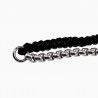 Handgemaakt Dubbele Armband RVS Jasseron-Schakel Zwart Macramé-Armband