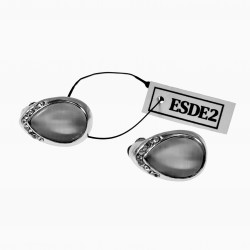 Druppelvorm Clip-on Oorbellen Dames Oorclips Lichtgrijs Cabochon Strass