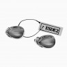 Druppelvorm Clip-on Oorbellen Dames Oorclips Lichtgrijs Cabochon Strass