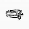 Driedubbele Ring Dames - Roestvrij Stalen - Ring met Strass