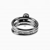 Driedubbele Ring Dames - Roestvrij Stalen - Ring met Strass