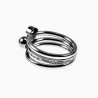 Driedubbele Ring Dames - Roestvrij Stalen - Ring met Strass