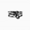 Driedubbele Ring Dames - Roestvrij Stalen - Ring met Strass