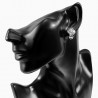 Clip-on Oorbellen Zirkonia's Dames Bloem Design Plating Zilver Kleur
