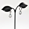 Oorringen Dames Hand van Fatima met Boze Oog Hanger RVS Zilver Kleur