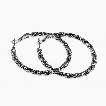 ∅40mm Gedraaide Oorringen Dames - Geplateerd Twisted Oorbellen XUPING