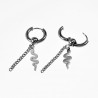 ∅15mm Oorringen met Ketting een Slangenhanger Unisex Stalen